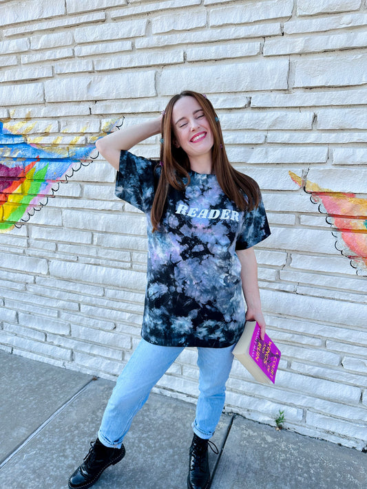 Reader Embroidered Tie-dye Tee
