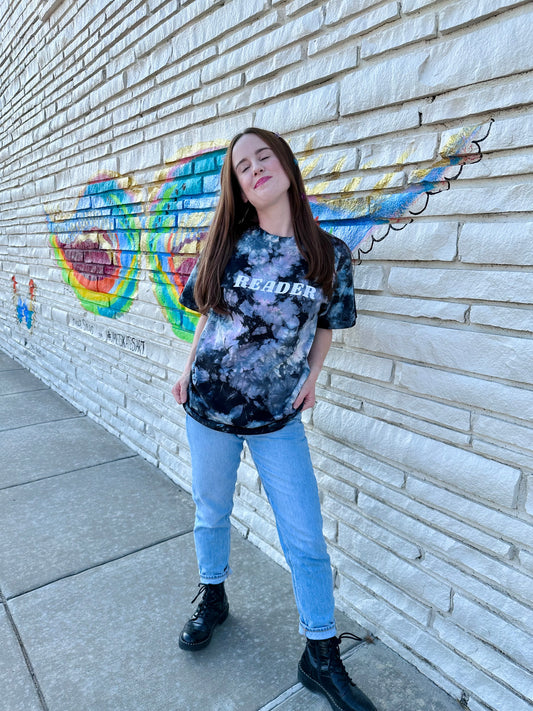Reader Embroidered Tie-dye Tee