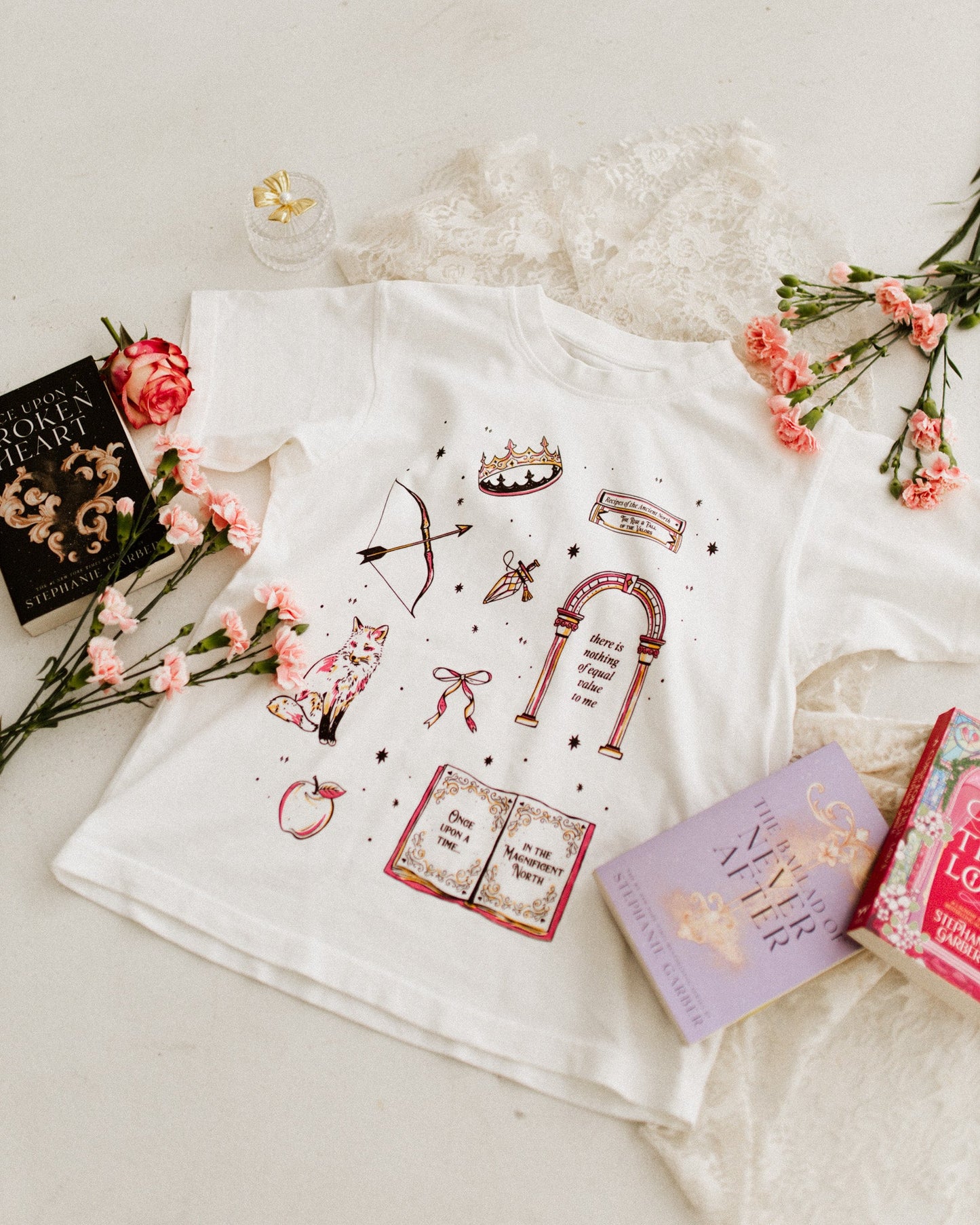Once Upon a Broken Heart Tee. Oversized boxy t-shirt. OUABH merch. Bookish merch. Evangeline Fox. Jacks Prince of Hearts. Romantasy book merch.