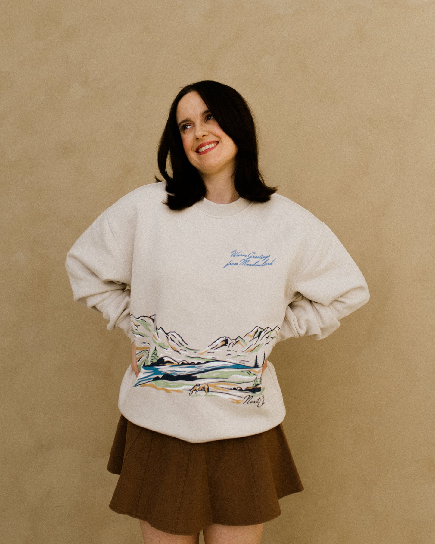 Lyla Sage Rebel Blue Ranch Meadowlark Crewneck Sweatshirt for cowboy romance book lovers