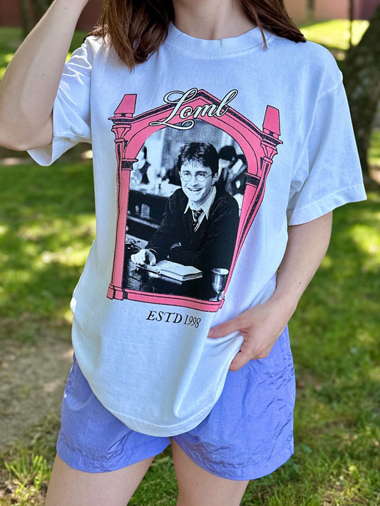 Harry Tortured Wizards Department Tee. 1998 loml graphic boxy t-shirt with lyrics from the tortured poets department by Taylor Swift.