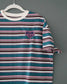 The Bookish Retro Boxy Tee with stripes and an embroidered design from Next Chapter Bookwear, a high quality bookish apparel shop.