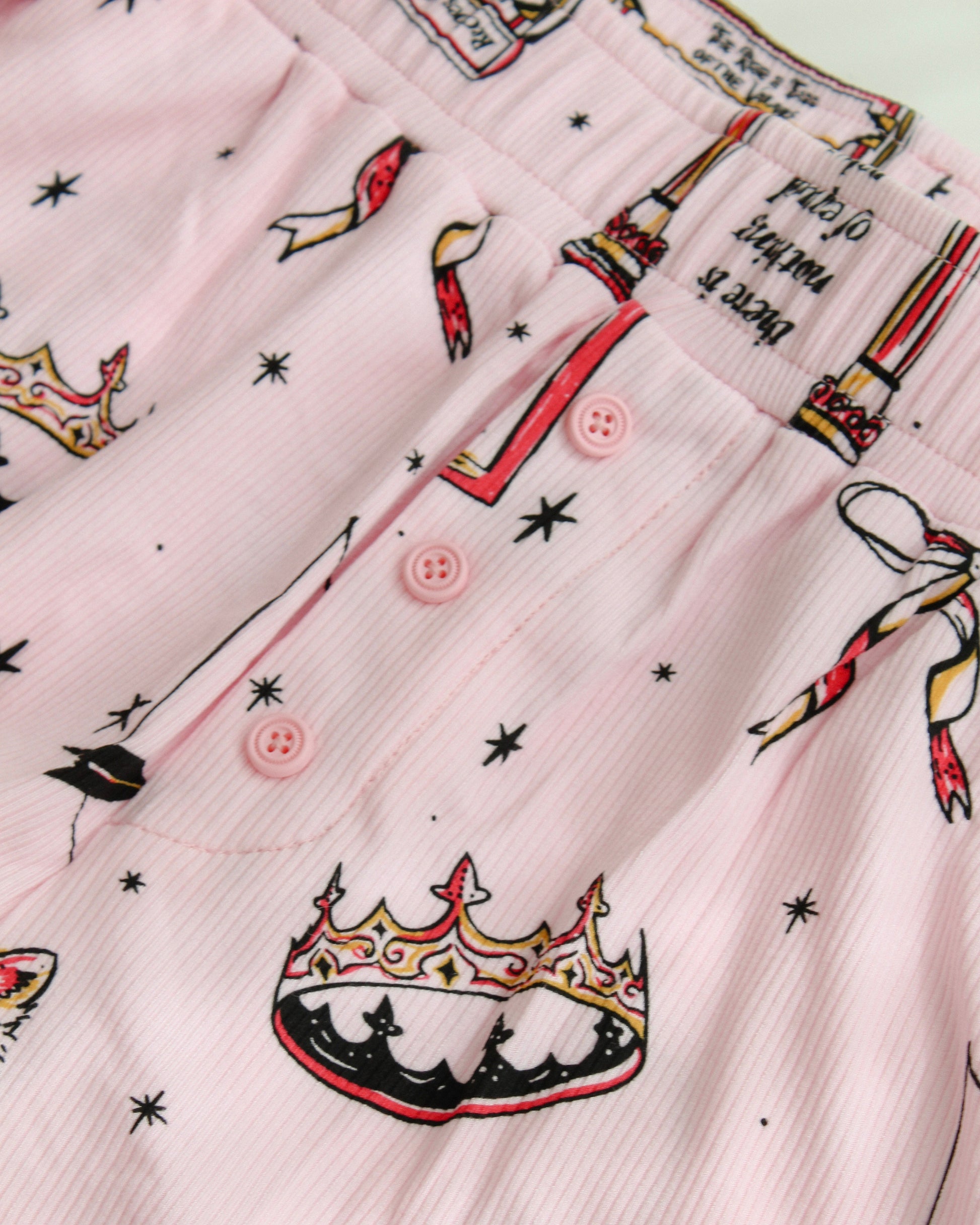 The Once Upon a Broken Heart Lounge Set from Next Chapter is officially licensed by Stephanie Garber. Cozy Bookish Pajamas. Bookish loungewear. 