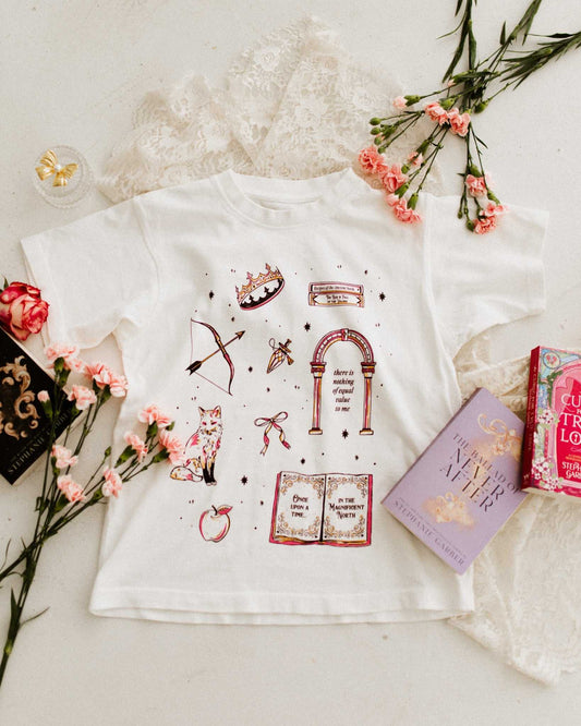 Once Upon a Broken Heart Tee. Oversized boxy t-shirt. OUABH merch. Bookish merch. Evangeline Fox. Jacks Prince of Hearts. Romantasy book merch.