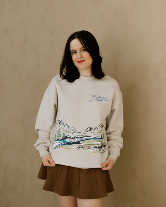 Lyla Sage Rebel Blue Ranch Meadowlark Crewneck Sweatshirt for cowboy romance book lovers