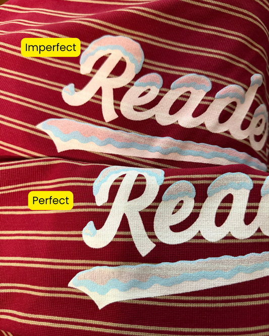 Snowy Reader Striped Boxy Top (all sizes - IMPERFECT)