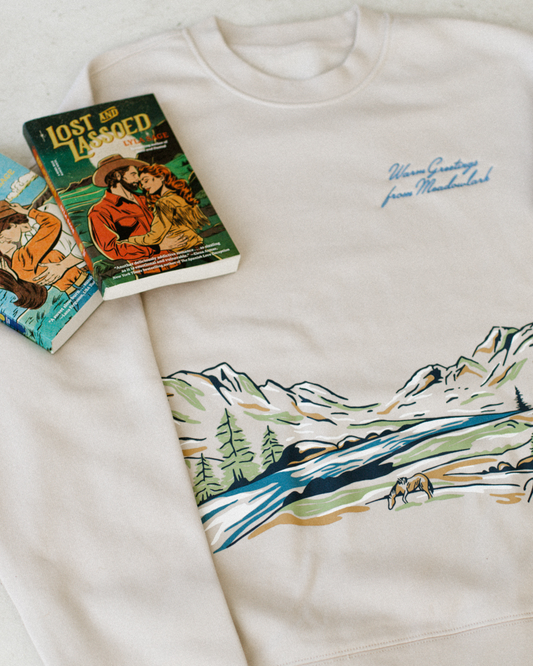 Lyla Sage Rebel Blue Ranch Meadowlark Crewneck Sweatshirt for cowboy romance book lovers
