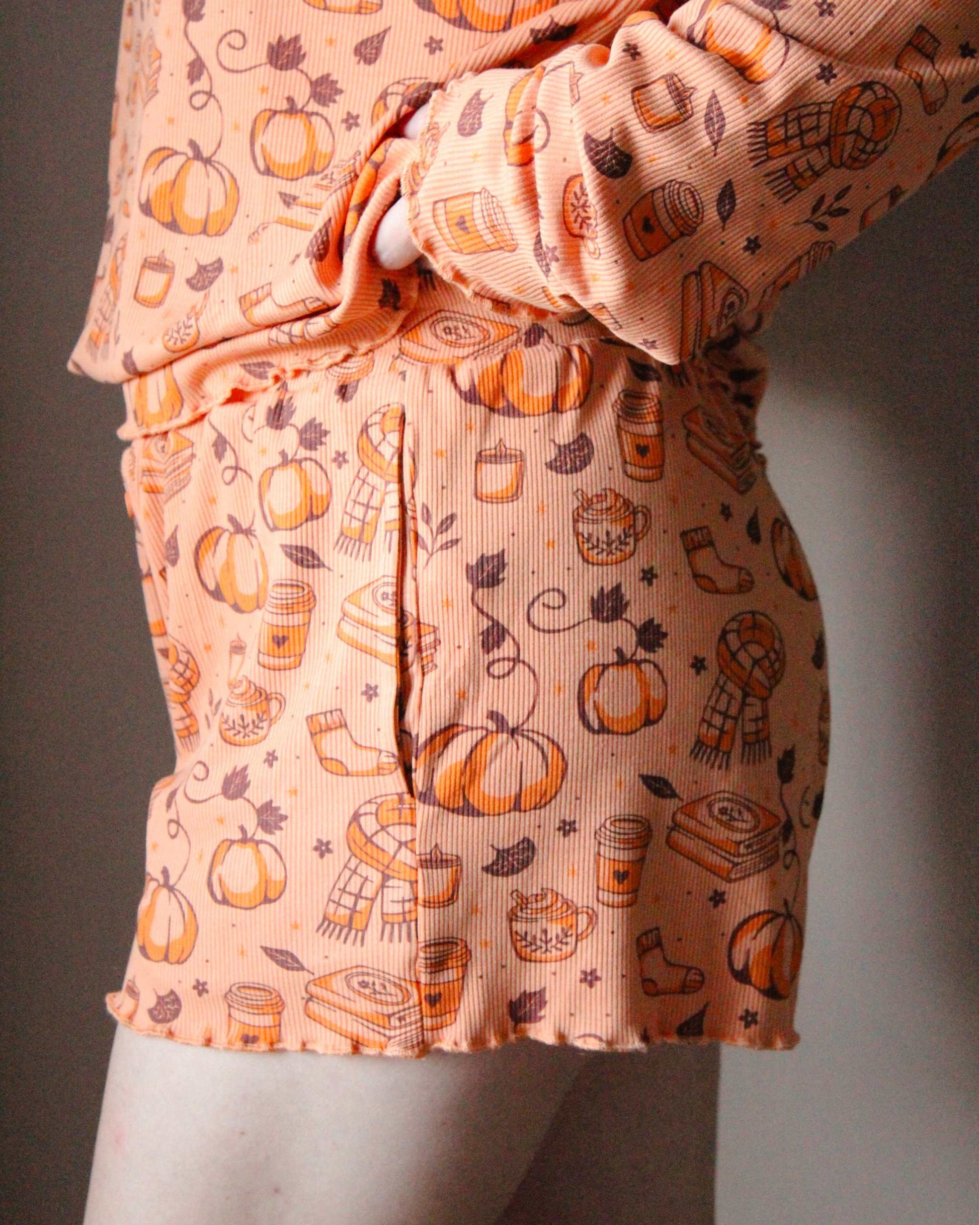 All Things Autumn Bookish Lounge Set bookish loungewear pajamas with ribbed texture and oversized fit
