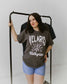 Velaris Valkyries tee featuring a dark gray fabric and white, screen printed design. From A Court of Silver Flames. Officially licensed by Sarah J. Maas. 
